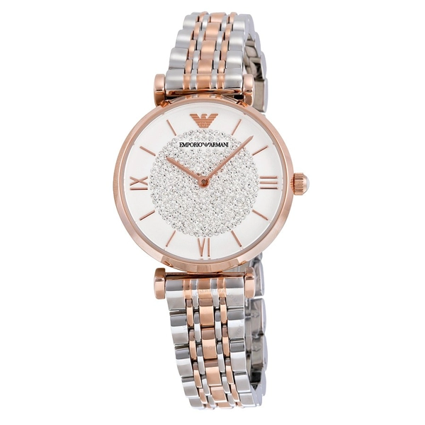 Emporio Armani AR1926 White Dial Two-Tone Ladies Watch