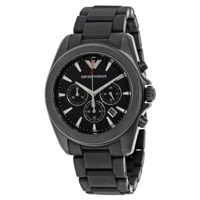 Emporio Armani Men's Ar6092 Sport Black Silico..