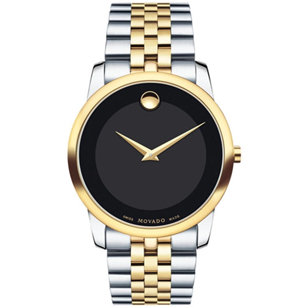 Movado Museum Black Dial Two-tone Men's Watch 0606899