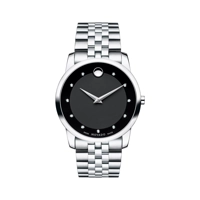 Movado Classic Black Dial Stainless Steel Men'..