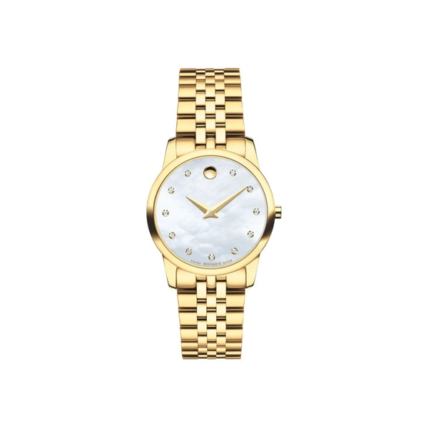 Movado Yellow Gold Steel Ladies Watch 0606998