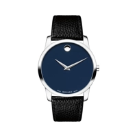 Movado Museum Blue Dial Leather Men's Watch 06..