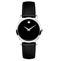 Movado Museum Classic Black Dial Leather Ladie..