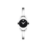 Movado Rondiro Black Dial Stainless Steel Ladi..