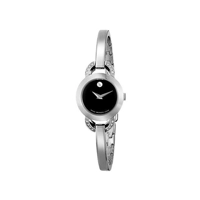 Movado Black Dial Stainless Steel Bangle Ladie..