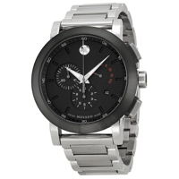 Movado Mens Black Dial Swiss Quartz Chronograp..