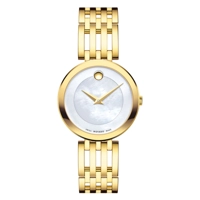 Movado Gold Tone Stainless Steel Ladies 060705..