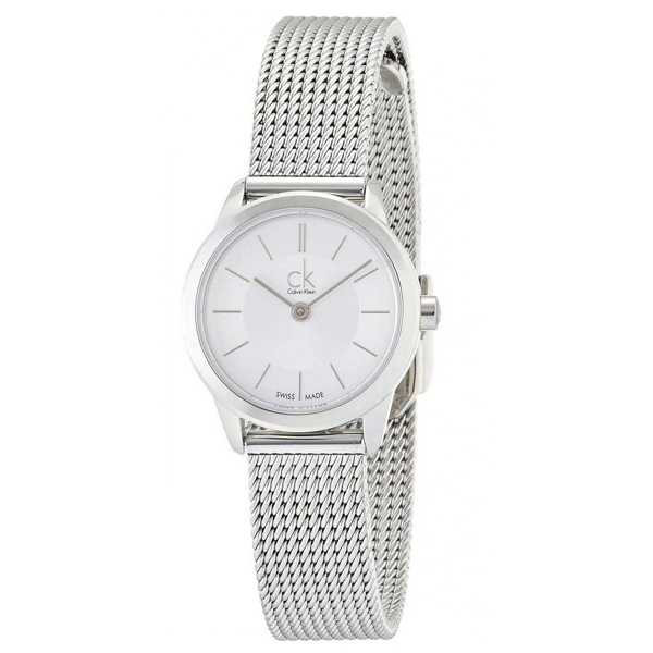 Calvin Klein K3M23126 Minimal Silver Tone Ladies Watch