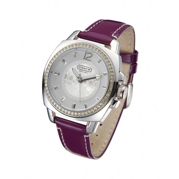 Coach 14501368 Purple Leather Ladies Watch