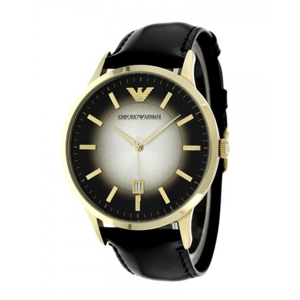 Emporio Armani AR2467 Men's Classic Black Leather Strap Watch