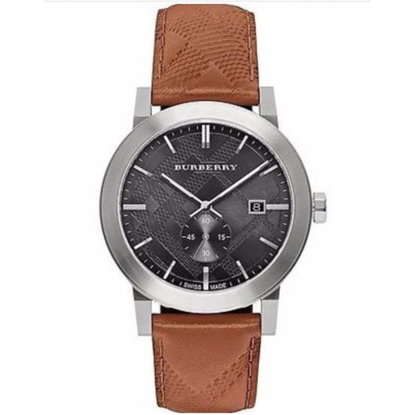 Burberry BU9905 Men's The City Swiss Black Dial Brown Leather Watch