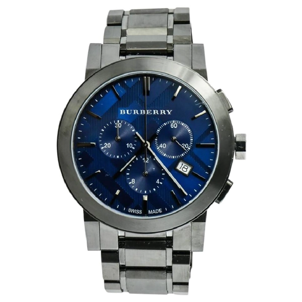 Burberry BU9365 Blue Dial Dark Grey Ion-Plated Men's Watch