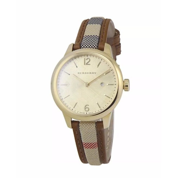 Burberry BU10114 Ladies Round Gold Nova Brown Check Watch