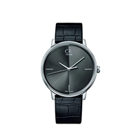 Calvin Klein K2Y2X1C3 Men Accent Leather Black..