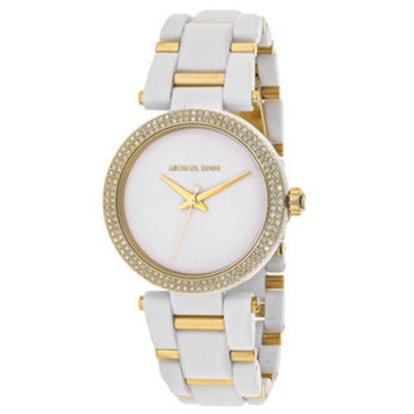 Michael Kors MK4315 Delray Pave White and Gold-Tone Ladies Watch