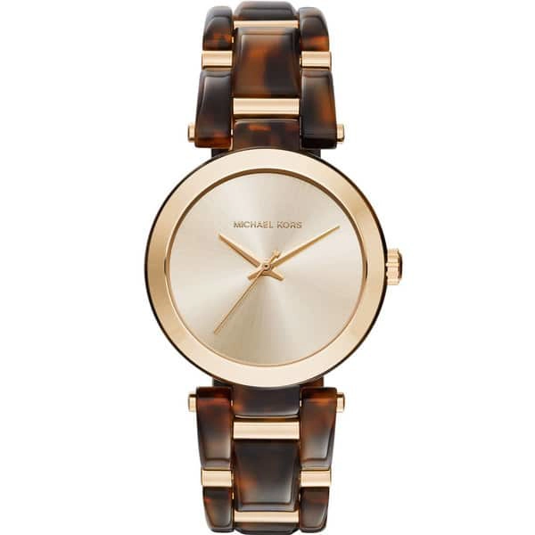 Michael Kors MK4314 Gold Dial Tortoise Acetate Ladies Watch