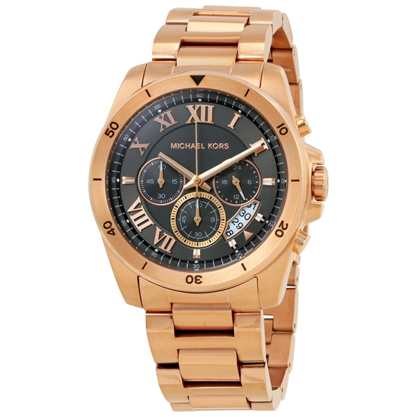 Michael Kors MK8563 Brecken Grey Dial Men's Rose Gold Watch