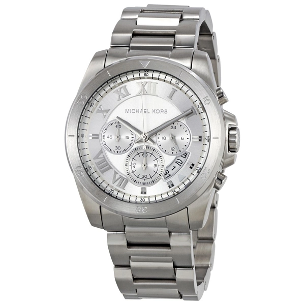 Michael Kors MK8562 Brecken Silver Dial Men's Chronograph Watch