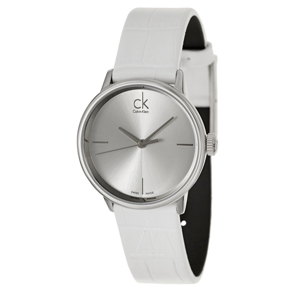 Calvin Klein K2Y2Y1K6 Accent white leather strap Ladies watch