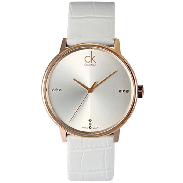 Calvin Klein K2Y2X6KW Men's Accent Diamonds White Leather Watch