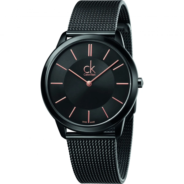 Calvin Klein K3M21421 Minimal Black Mesh Strap Mens Watch