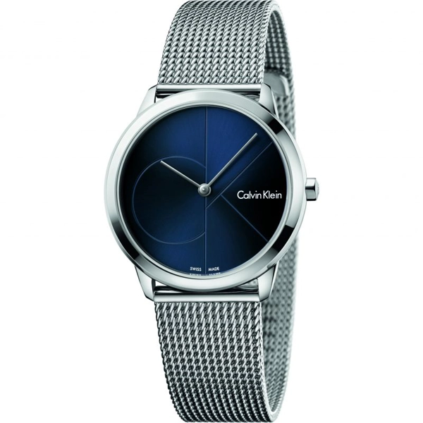 Calvin Klein K3M2212N Minimal Mesh Blue Dial Womans Watch