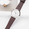 additional image for Calvin Klein K3M221G6 Minimal Brown Leather Strap Silver Ladies Dial