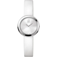 Calvin Klein K3N231L6 Firm Stainless White Lea..