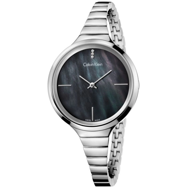 Calvin Klein K4U2312S Lively Black Dial Stainless Steel Ladies Watch