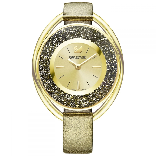 Swarovski 5296314 Crystalline Oval Golden Yellow Strap Ladies Watch