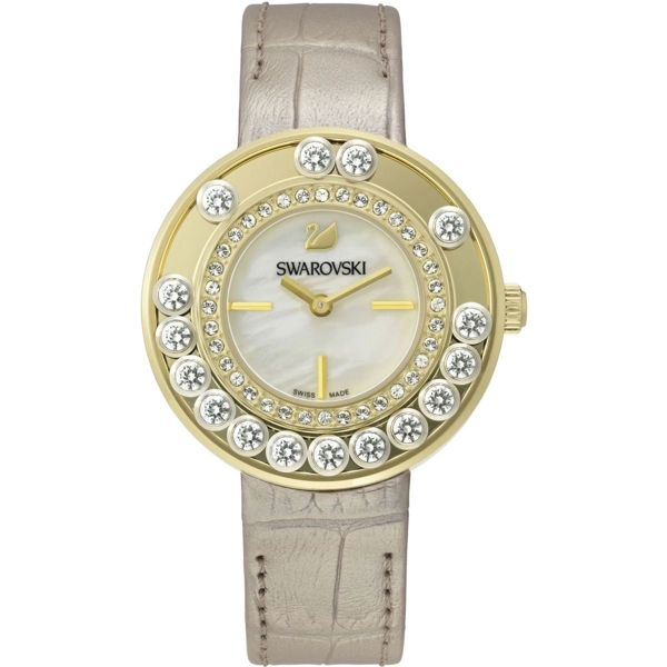 Swarovski 5027203 Lovely Crystals Gold Tone Leather Women's Watch