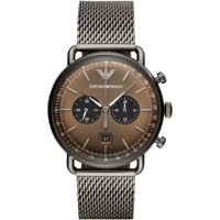 Emporio Armani AR11141 Brown Dial Stainless St..