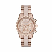 Michael Kors MK6307 Rose Gold Tone Ritz Quartz..