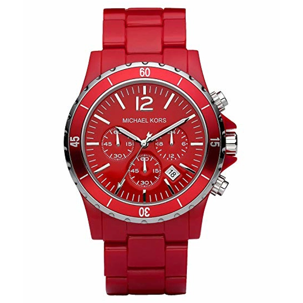 Michael Kors MK5335 Red Dial Women s Chronograph Wrist Watch