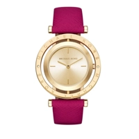 Michael Kors MK2525 Averi Gold Dial Pink Leath..