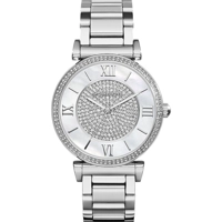 Michael Kors MK3355 Catlin Silver Tone Stainle..
