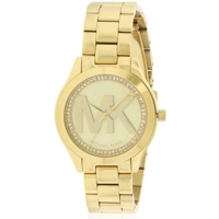 Michael Kors MK3477 Mini Slim Runway Gold Tone..
