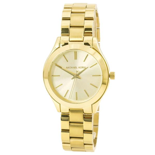 Michael Kors MK3512 Mini Slim Runway Gold Tone Ladies Watch