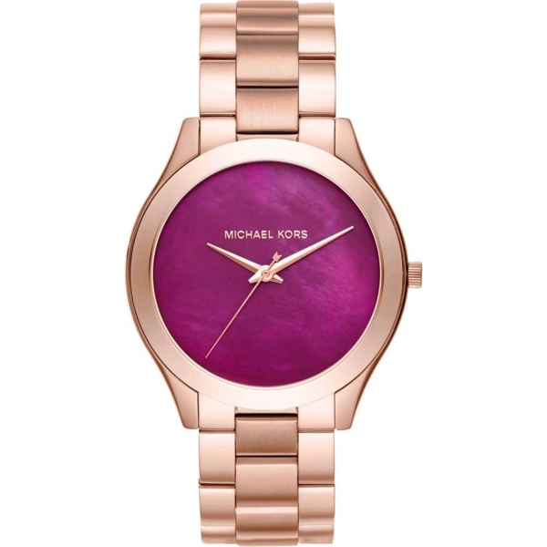 Michael Kors MK3550 Slim Runway Pink Dial Rose Gold Ladies Watch