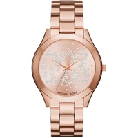 Michael Kors MK3591 Slim Runway Rose Gold Tone..