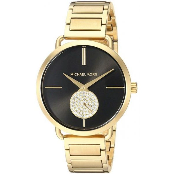 Michael Kors MK3788 Portia Black Dial Stainless Steel Ladies Watch