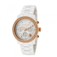 Michael Kors MK5269 White Ceramic Crystal Dial..