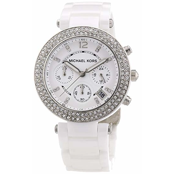 Michael Kors MK5654 Parker White Ceramic Stainless Steel Ladies Watch