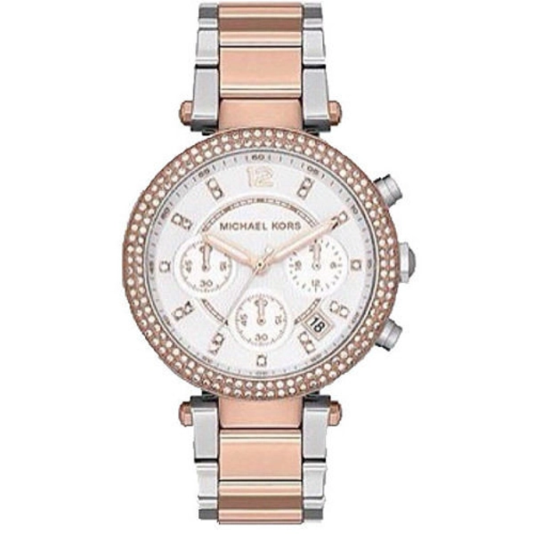 Michael Kors MK5820 Parker Two Tone Rose Gold Crystal Ladies Watch