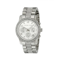 Michael Kors MK5825 Runway Silver Glitz Stainl..