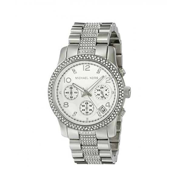 Michael Kors MK5825 Runway Silver Glitz Stainless Steel Ladies Watch