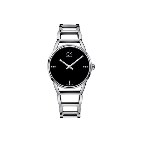 Calvin Klein K3G2312S Statel Black Dial Silver Tone Women's Watch