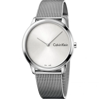 Calvin Klein K3M211Y6 Minimal Silver Dial Mesh..
