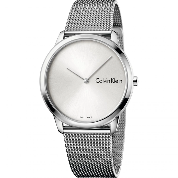 Calvin Klein K3M211Y6 Minimal Silver Dial Mesh Bracelet Women’s Watch