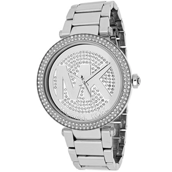 Michael Kors MK5925 Parker Silver Crystal Pave Dial Ladies Watch